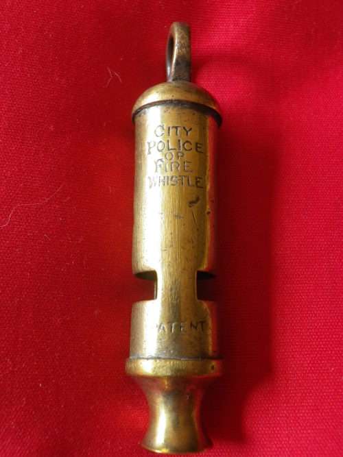 VINTAGE BRASS CITY POLICE / FIRE WHISTLE   (4795)
