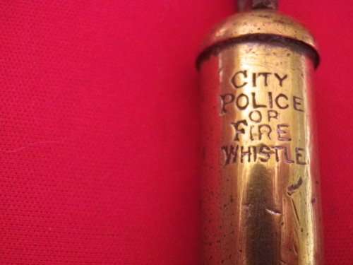 VINTAGE BRASS CITY POLICE / FIRE WHISTLE   (4795)