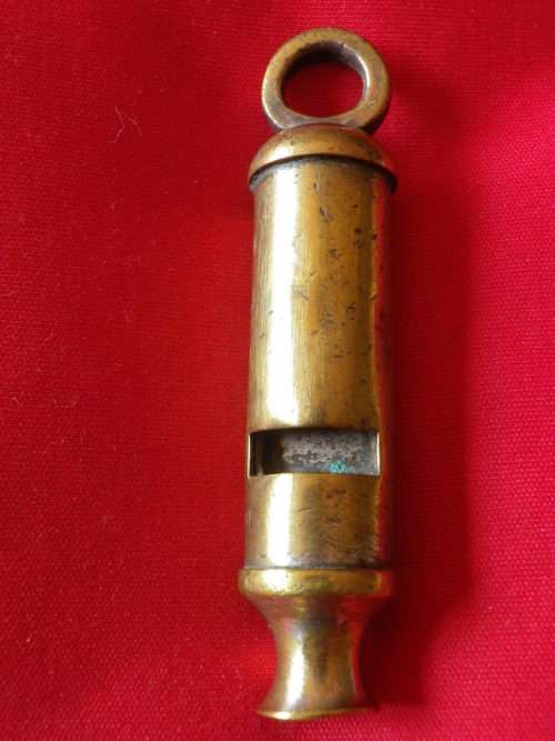 VINTAGE BRASS CITY POLICE / FIRE WHISTLE   (4795)