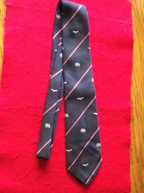 RHODESIAN ARMY & AIRFORCE ASSOCIATION PERIOD TIE.  MADE "SHAGGY DOG -  RHODESIA" (1210)