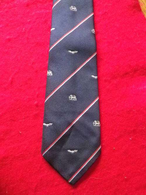 RHODESIAN ARMY & AIRFORCE ASSOCIATION PERIOD TIE.  MADE "SHAGGY DOG -  RHODESIA" (1210)