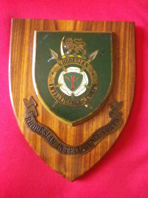 RHODESIAN INTELLIGENCE CORPS.   PLAQUE - UDI PERIOD  (4941)