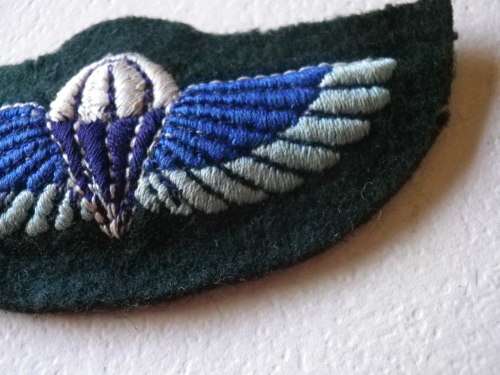 RHODESIAN SAS EMBROIDERED PADDED WINGS FOR DRESS GREENS   (5013)