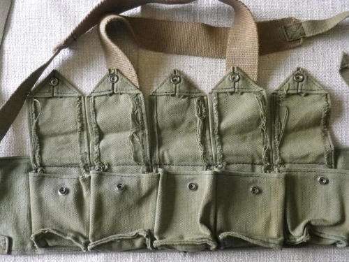 RHODESIAN ARMY - FEREDAY 5 MAG POUCH CHEST RIG - AS USED IN BUSH WAR - IN EXCELLENT CONDITION (5030)