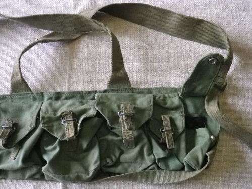 RHODESIAN MANUFACTURED CHEST RIG - 3 MAG + GRENADE POUCHES, AS USED IN RHODESIAN BUSH WAR  (5031)