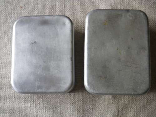 RHODESIAN ARMY - 2 X MESS TINS, LARGER ONE STAMPED" SOUTHERN RHOD. GOVT. "  (5026)