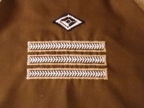 SWATF SET OF 4 CLOTH BRASSARDS , L/CORP, CORP, SGT + STAFF SGT.   (P39)
