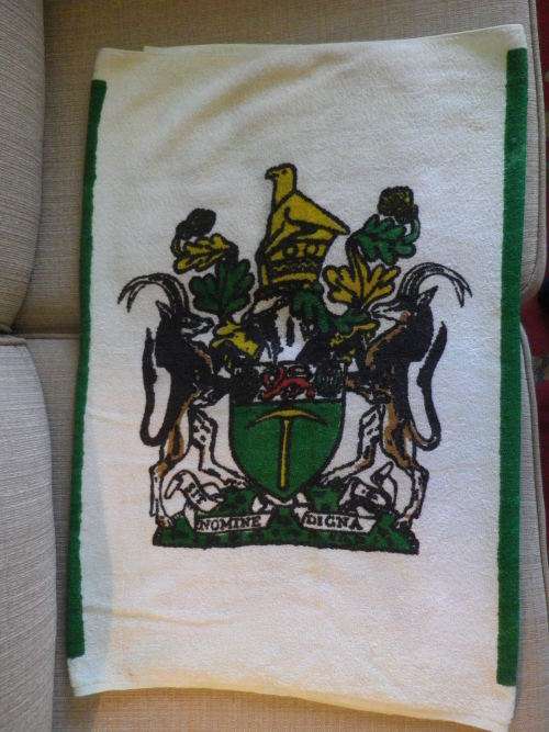 RHODESIAN FLAG TOWEL - MINOR MARKS, ONE SIDED, APPROX 141 CM X 75 CM  - UDI PERIOD