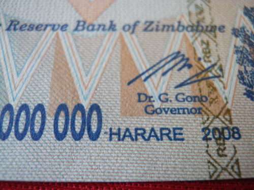 ZIMBABWE - 100 TRILLION DOLLAR BANK NOTE - UNC - PREFIX "AA" - SCARCE - COLLECTORS ITEM