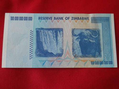 ZIMBABWE - 100 TRILLION DOLLAR BANK NOTE - UNC - PREFIX "AA" - SCARCE - COLLECTORS ITEM