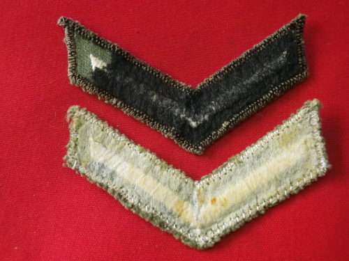 RHODESIAN ARMY - PAIR CORPORAL STRIPES FOR COMBAT DRESS   (3107)