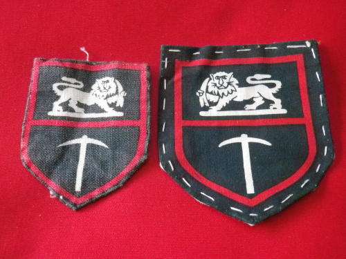 RHODESIAN ARMY -FACING PAIR PRINTED SHOULDER PATCHES   (3102)
