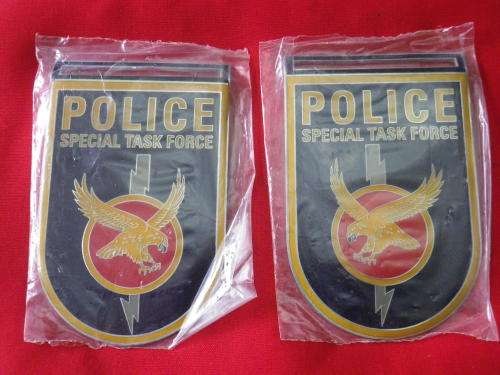 SA - SPECIAL TASK FORCE FACING PAIR METAL + ENAMEL FLASHES - FANTASY ?    (3531)