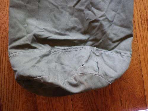 RHODESIAN MADE AND ISSUED KIT BAG - WITH CORD, INSCRIBED (FAINTLY)          5232