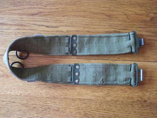 RHODESIAN ARMY - PATTERN 69 WEB BELT - INSCRIBED - MAX SIZE 107 CM / 42"     (5234)