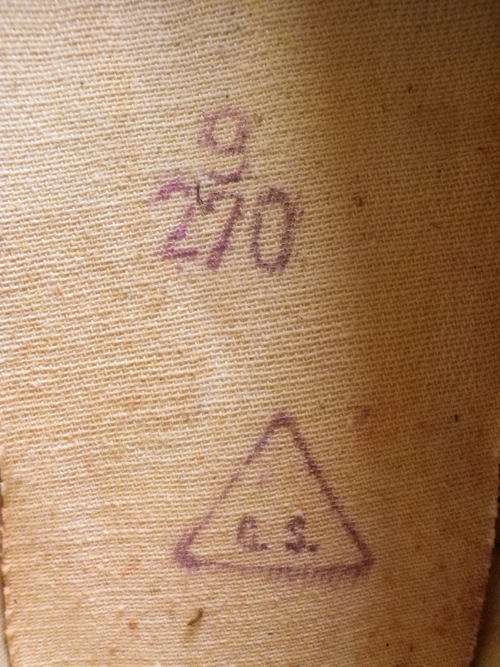 RHODESIAN ARMY - UNUSED BLACK CANVAS SHOES- SIZE 9 / 270- MADE BY SPARTAN, STAMPED "GS" (5260)