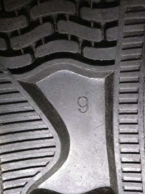 RHODESIAN ARMY - UNUSED BLACK CANVAS SHOES- SIZE 9 / 270- MADE BY SPARTAN, STAMPED "GS" (5260)