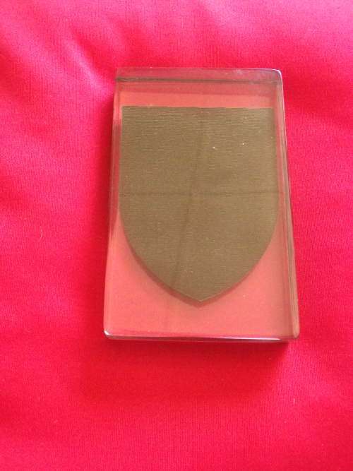 RHODESIA - BSAP SUPPORT UNIT -  CLOTH BADGE ENCASED IN RESIN TO MAKE PAPERWEIGHT.  (1269)