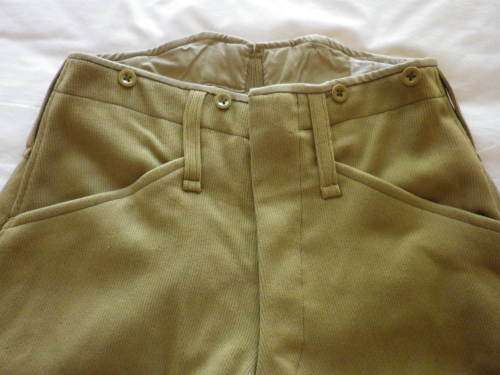 RHODESIA - BSAP JODPHURS SIZE 6 MADE JAMES LOW SBY.  1974 - INSCRIBED. HAS SOME WEAR.  (5276)