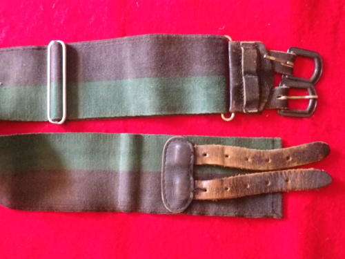 RHODESIAN AFRICAN RIFLES STABLE BELT - MAX LENGTH 87 CM / 34"  SLIGHTLY FADED  (5282)