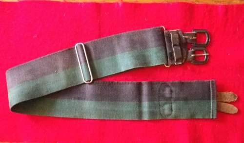 RHODESIAN AFRICAN RIFLES STABLE BELT - MAX LENGTH 87 CM / 34"  SLIGHTLY FADED  (5282)