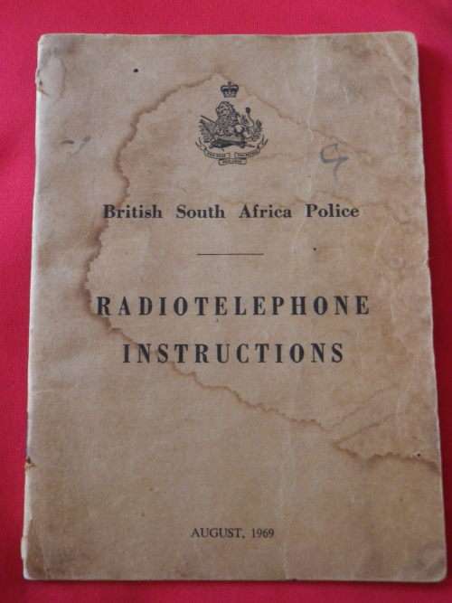 RHODESIA - BSAP RADIO TELEPHONE INSTRUCTIONS 1969 - 25 PAGES -  - (2604)