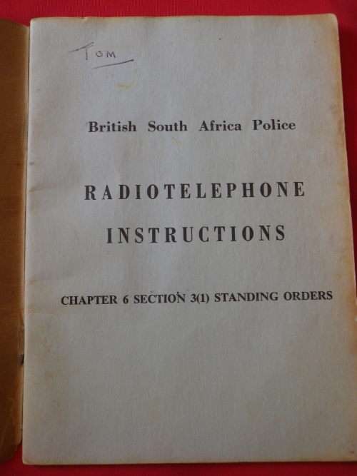 RHODESIA - BSAP RADIO TELEPHONE INSTRUCTIONS 1969 - 25 PAGES -  - (2604)