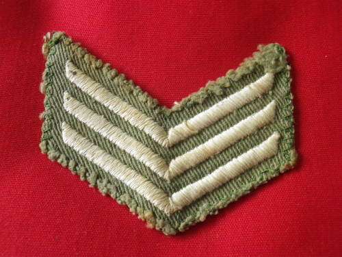 RHODESIAN ARMY - SERGEANT COMBAT DRESS RANK STRIPES    (5303)