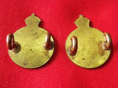 UNION OF SA PRISON SERVICE K/C GILDING METAL PAIR COLLAR BADGES   (2207)