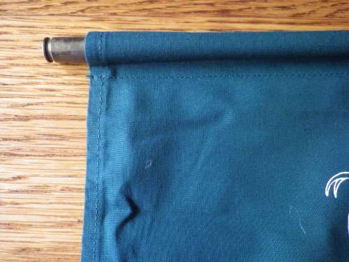 "DEATH OF RHODESIA" PRINTED POEM ON CLOTH BANNER   52.5 cm X 33 cm.  (3165B)