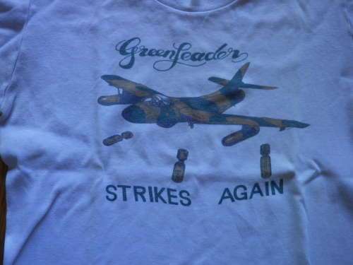 RHODESIA - PERIOD "GREEN LEADER" TEE SHIRT.  MADE MONOGRAM SIZE 87cm / 34" - GOOD CONDITION