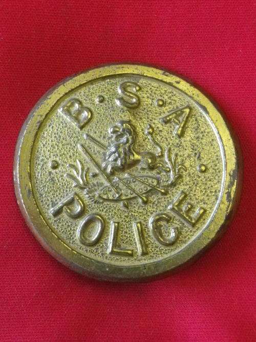 RHODESIA - BSAP BRASS BRIDLE BOSS - LUGS REMOVED AND REPLACED WITH A PIN  (3200)