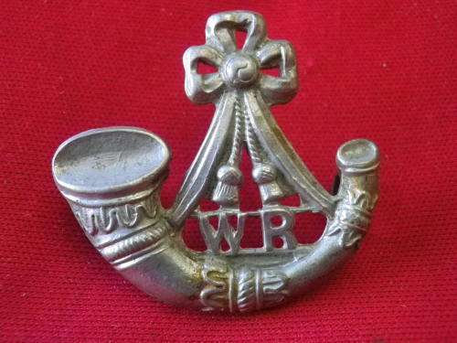 SA - WITS RIFLES EARLY W/M COLLAR BADGE -OWEN 653    (3207)
