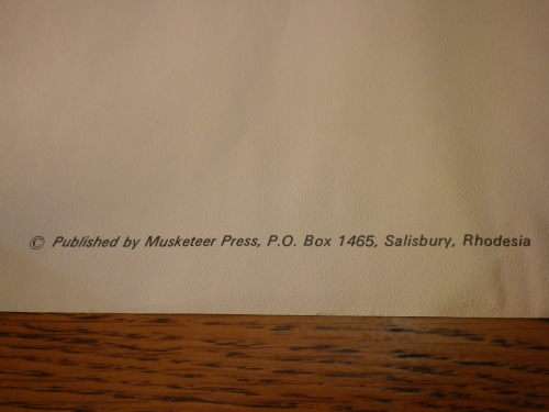 BSAP- "UNIFORMS OF THE RHODESIAN SECURITY FORCES" POSTER 60.5 X 44 - PRINTED MUSKETEER PRESS, SBY.