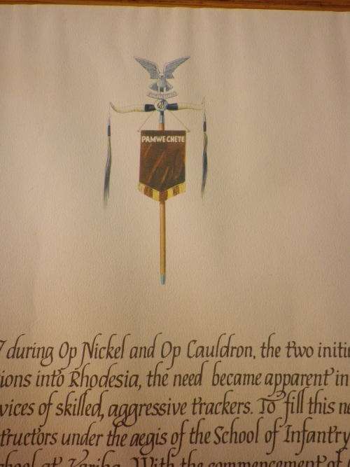 SELOUS SCOUTS - "UNIFORMS OF THE RHODESIAN SECURITY FORCES" POSTER 60.5 X 44 -(5339)