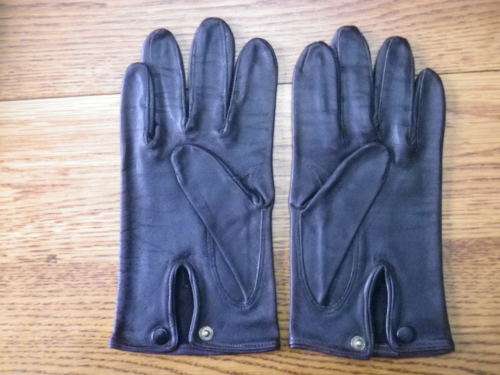 RHODESIAN ARMY ISSUED OFFICERS BLACK LEATHER PARADE GLOVES    (3179)