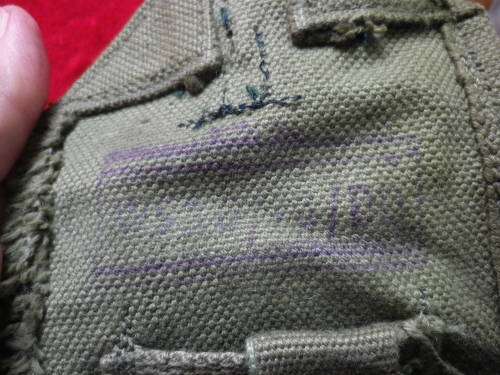 RHODESIAN ARMY - DOUBLE MAG POUCH - MADE WILLIAM SMITH & GOUROCK - INSCRIBED, SEE BELOW   (5346)