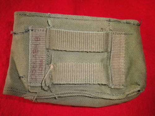 RHODESIAN ARMY - DOUBLE MAG POUCH - MADE WILLIAM SMITH & GOUROCK - INSCRIBED, SEE BELOW   (5346)