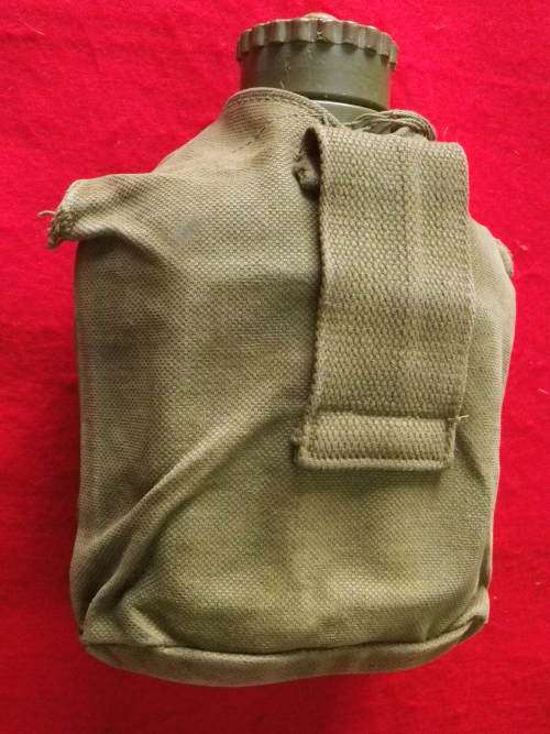 RHODESIAN BUSH WAR SA MADE WATER BOTTLE + POUCH- AS USED BY SOME TROOPERS    (5349)