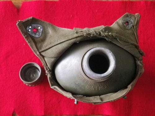 RHODESIAN BUSH WAR SA MADE WATER BOTTLE + POUCH- AS USED BY SOME TROOPERS    (5349)