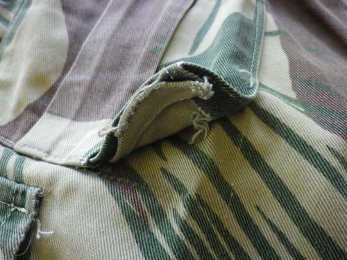 RHODESIAN ARMY CAMO LONGS - INNER LEG 76CM/ 30" - WAIST 82CM / 32"  -  3 BUTTONS MISSING (3238)