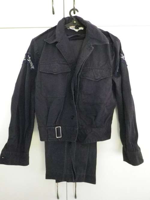 RHODESIA - BSAP POLICE RESERVIST BLUE DENIM JACKET + TROUSERS   (3233)