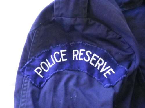 RHODESIA - BSAP POLICE RESERVIST BLUE DENIM JACKET + TROUSERS   (3233)