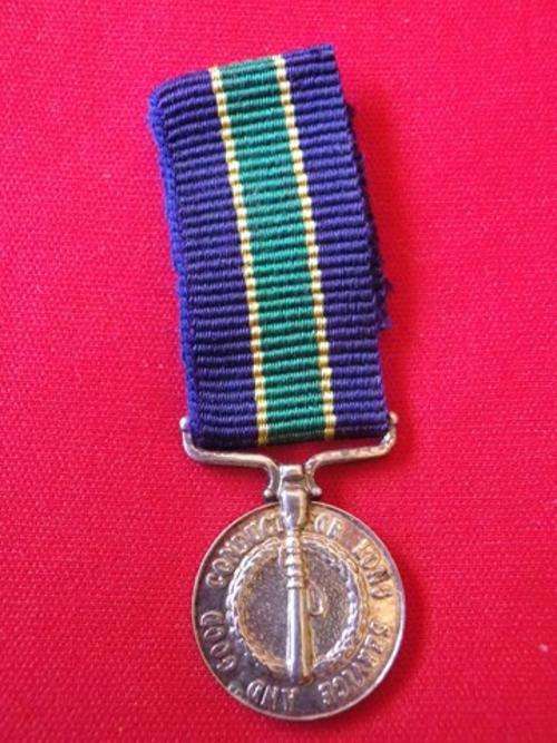 RHODESIA- POLICE LONG SERVICE MEDAL MINIATURE  - UDI PERIOD
