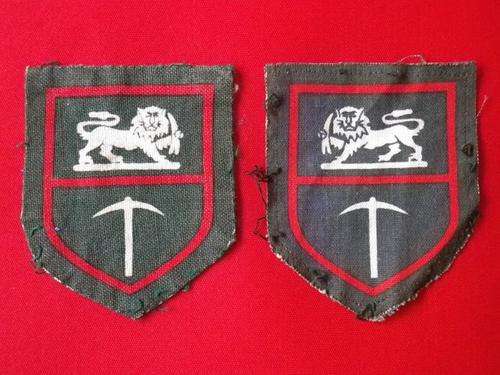 RHODESIA ARMY - PAIR SHOULDER PATCHES UDI PERIOD - PRINTED VERSION