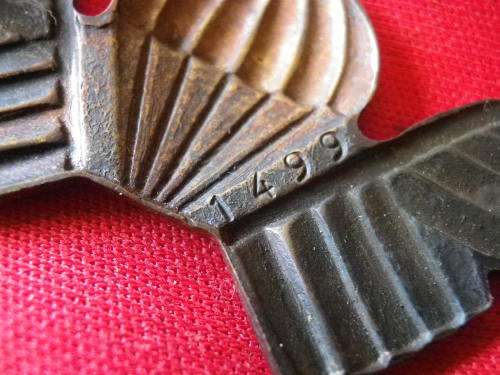 RHODESIAN SELOUS SCOUTS NUMBERED BRONZE WING - UNISSUED -  (5445)