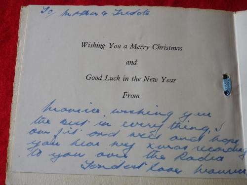 22 SAS BRITISH (RHODESIAN) MALAYA 1951  - SIGNED CHRISTMAS CARD + PHOTO   (111)