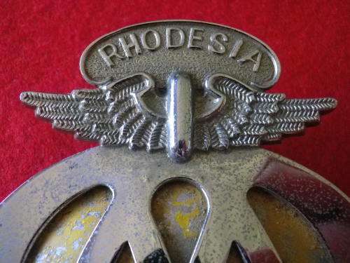 RHODESIAN PAIR AA VEHICLE MASCOTS - MINOR TARNISH - LARGER ONE SLIGHTLY BENT  (169)