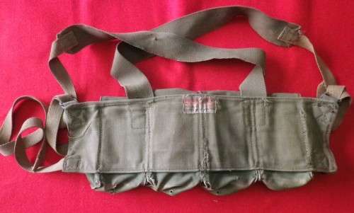 RHODESIAN ARMY FEREDAY  CHEST RIG - MODIFIED WITH 4 X DOUBLE MAG POUCHES - UNIQUE - SEE BELOW (5500)
