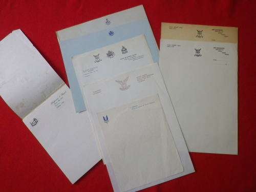 RHODESIAN LOT OF ARMY, JOINT PLANNING, SELOUS SCOUTS, SAS, 2 BDE   LETTERHEADS    (251)